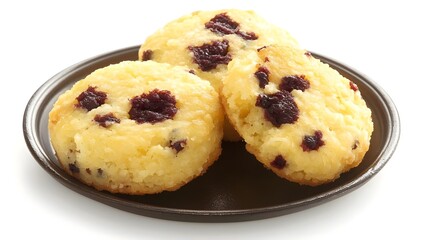 Fototapeta premium Delicious Round Japanese Mochi Cake with Red Bean Filling on Plate