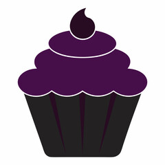 Cupcake silhouette vector illustration