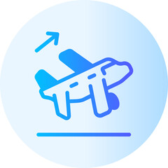 Taking Off gradient icon