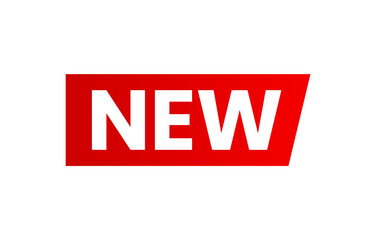 New tag vector ribbon and banner. New collection badge digital marketing element design template png file transparent