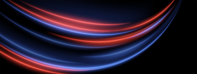 Radiant tunnel lines. Pink and blue streaks converge into high-speed center, creating tunnel depth effect.