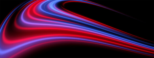Radiant tunnel lines. Pink and blue streaks converge into high-speed center, creating tunnel depth effect.