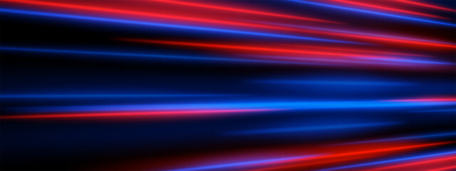 Red and blue laser lines. Sharp directional glow beams with motion blur and center focus. Fast light burst.
