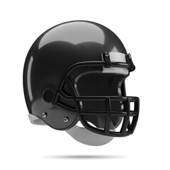 Fototapeta premium Black American Football Helmet: Sport Equipment, Game Gear, Protective Headgear, Gridiron Glory