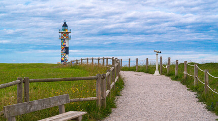 Coastal Path of Cabo de Ajo Lighthouse, Special Protection Area, SPA, Bareyo, Cantabria, Spain, Europe
