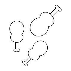 fast food. flat line icon set. burger, lunch combo, fries. Editable strokes.