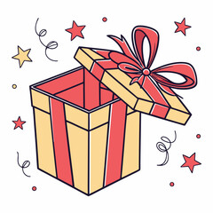 Gift Box silhouette vector illustration