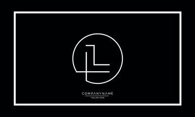 L or LL Alphabet letters logo vector monogram icon