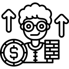 Equity Icon Vector Element