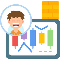 Financial Profit Icon Vector Element