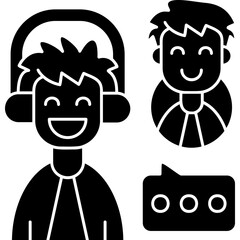 Customer Service Icon Vector Element