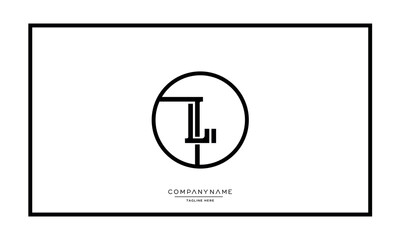 L or LL Alphabet letters logo vector monogram icon