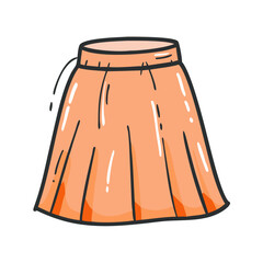 midi skirt icon, midi skirt vector illustration-simple illustration of midi skirt, perfect for midi skirt logos and icons