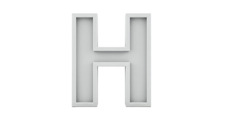 Isolated Letter H Alphabet