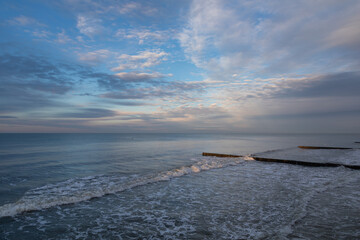Sunset clouds over the Baltic Sea