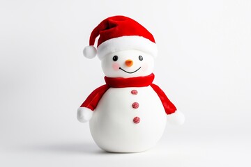 snowman isolated on white background, generated AI
