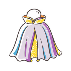 cape icon, cape vector illustration-simple illustration of cape, perfect for cape logos and icons