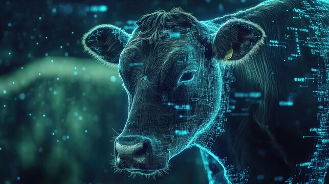 Digital Cow: Farm Tech for Data Overlay.