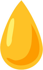 Yellow Honey Drop Flat Icon
