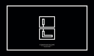 L or LL Alphabet letters logo vector monogram icon