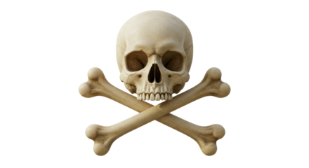 Isolated Skull and Crossbones