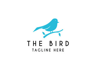 silhouette bird logo design. Simple and minimalist bird logo design. 