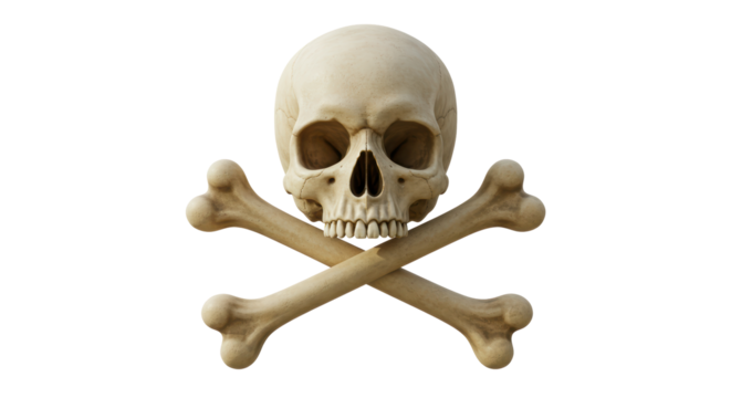 Isolated Skull and Crossbones