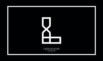 Fototapeta premium L or LL Alphabet letters logo vector monogram icon