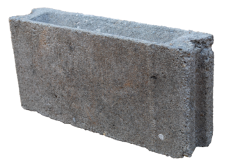 cement concret block on transparent background