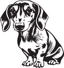 Dachshund Dog. Hand drawn vector illustration