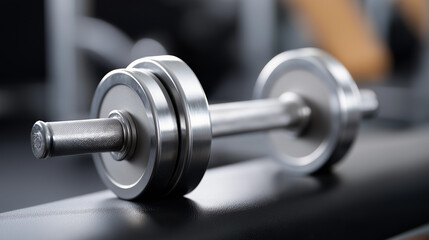 Olympic barbell on rack in modern fitness center, sleek gym equipment for training, barbell, fitness center, gym equipment, weight rack, sports inventory, modern gym, training tools, workout gear, str