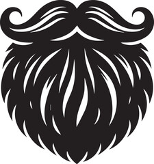 Obraz premium black vector illustration of a mustache, mustache silhouette vector black and white, mustache clipart