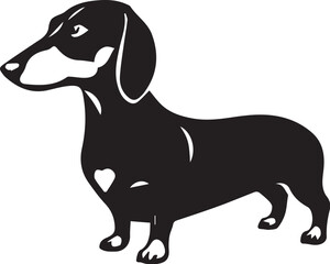 Dachshund Dog. Hand drawn vector illustration