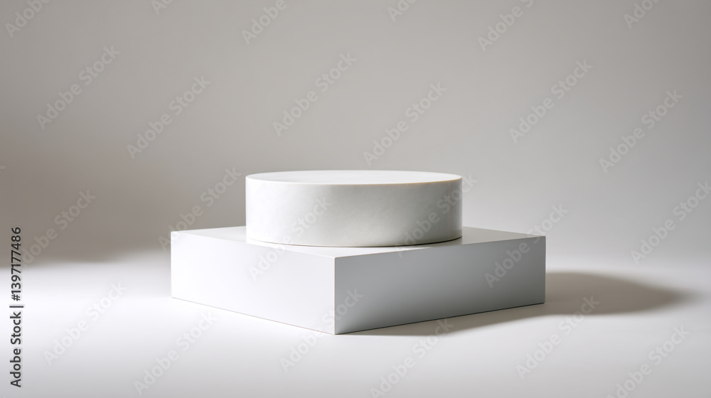 Aufkleber white product display podium for product showcase and presentation minimal studio background for adv