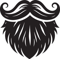 Obraz premium black vector illustration of a mustache, mustache silhouette vector black and white, mustache clipart