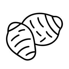 Illustration of two ginger roots for culinary use and herbal medicine themes design