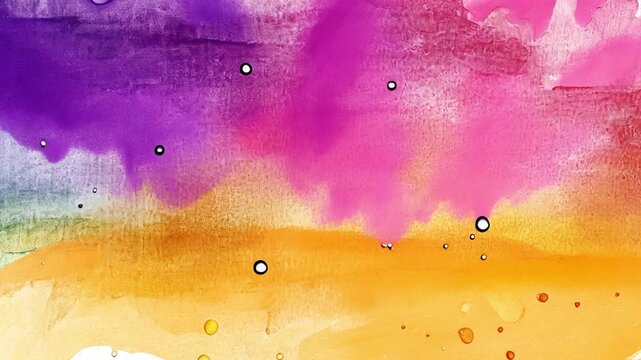 Abstract Rainbow Watercolor Wash Background