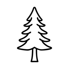 Fototapeta premium Illustration of evergreen tree drawing vector graphic for christmas holiday art