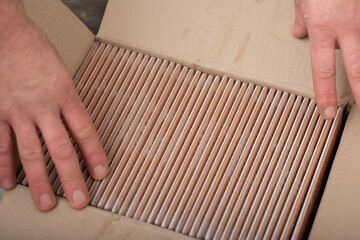 Wall cladding with decorative tiles