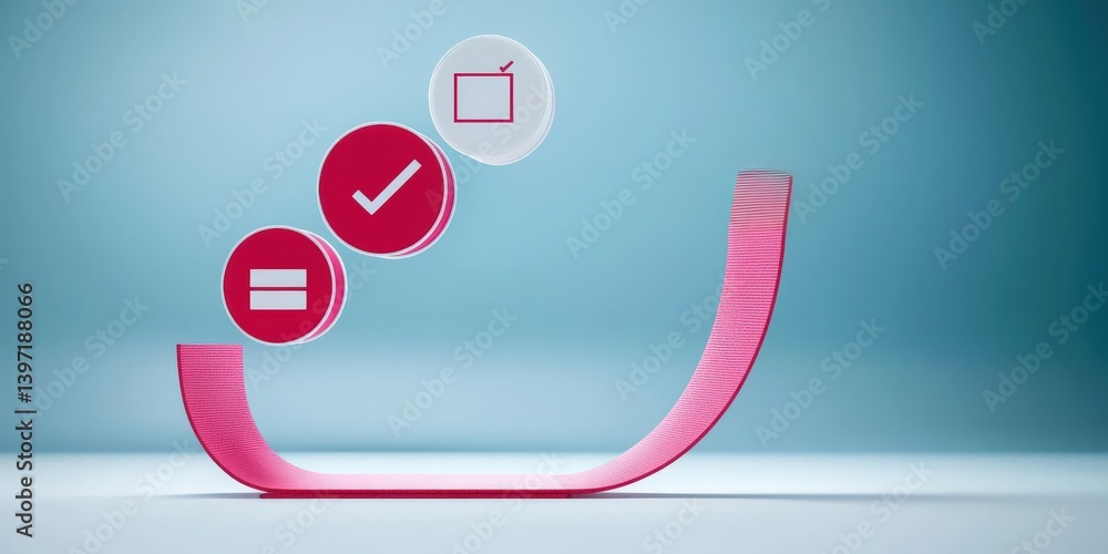 Aufkleber successful project management timeline concept. abstract illustration of progress with checkmarks an