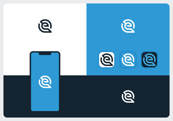 Minimal modern E, Q, and S Logo
