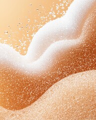 Fototapeta premium Refreshing Bathing Bubbles and Moisturizing Foam Abstract, Textured Background. Beauty, Spa and Wellness Concept