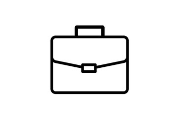 ビジネスバッグのアイコン　白