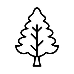 Illustration of a stylized evergreen tree for nature and outdoor themed designs