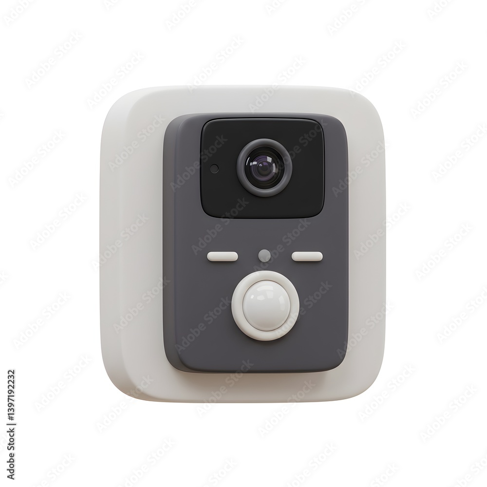 Poster Modern Smart Home Security Doorbell Camera System with Motion Sensor and High-Definition Camera for Enhanced Home Protection