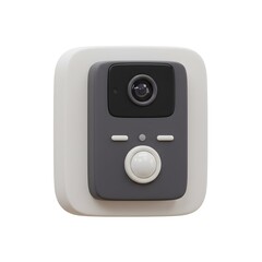 Fototapeta premium Modern Smart Home Security Doorbell Camera System with Motion Sensor and High-Definition Camera for Enhanced Home Protection