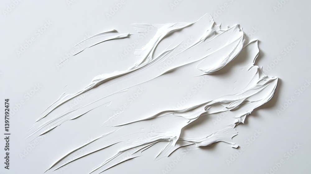 Poster artistic white paint texture studio abstract image minimalist environment top-down view creative con