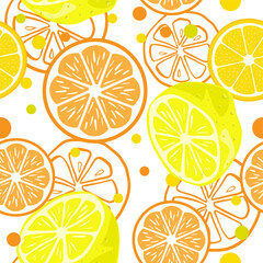 seamless lemon pattern vector