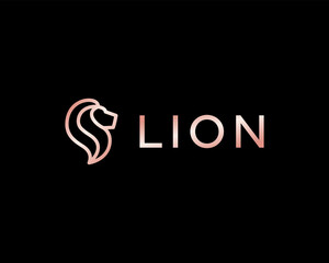 Lion Elegant Majestic Powerful Minimal Royal Strong Confident Animal Vector Logo Design Illustration