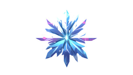 Abstract Blue and Purple Crystal Formation